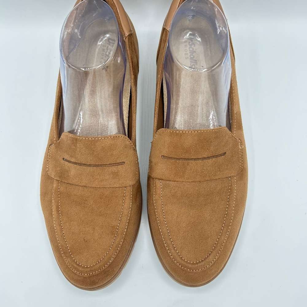 Dr. Scholl's Nice Day Brown Suede-like Penny Loafers Slip On Shoes Size 11 - Picture 3 of 10